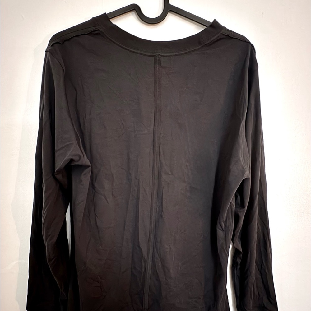 Lululemon All Yours Black Long Sleeve Crewneck Top size 4 Pima Cotton NWT - Picture 4 of 9